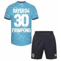 Bayer Leverkusen Jeremie Frimpong #30 Tretí Detský futbalový dres 2023-24 Krátky Rukáv (+ trenírky)